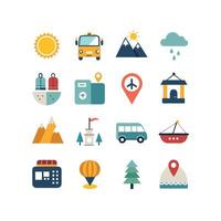 Travel Icon Set Collection for Documents, Websites and Mobile Applications vector
