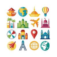 Travel Icon Set Collection for Documents, Websites and Mobile Applications vector