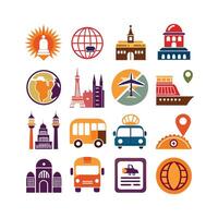 Travel Icon Set Collection for Documents, Websites and Mobile Applications vector