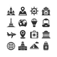 Travel Icon Set Collection for Documents, Websites and Mobile Applications vector
