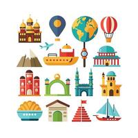 Travel Icon Set Collection for Documents, Websites and Mobile Applications vector