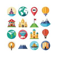 Travel Icon Set Collection for Documents, Websites and Mobile Applications vector