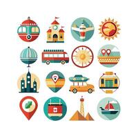 Travel Icon Set Collection for Documents, Websites and Mobile Applications vector