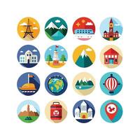 Travel Icon Set Collection for Documents, Websites and Mobile Applications vector