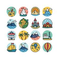 Travel Icon Set Collection for Documents, Websites and Mobile Applications vector