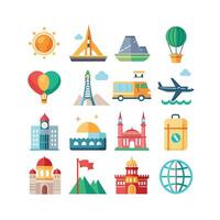Travel Icon Set Collection for Documents, Websites and Mobile Applications vector