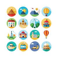 Travel Icon Set Collection for Documents, Websites and Mobile Applications vector