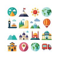 Travel Icon Set Collection for Documents, Websites and Mobile Applications vector