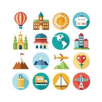 Travel Icon Set Collection for Documents, Websites and Mobile Applications vector