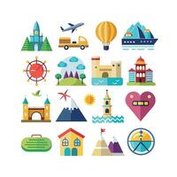 Travel Icon Set Collection for Documents, Websites and Mobile Applications vector