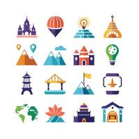 Travel Icon Set Collection for Documents, Websites and Mobile Applications vector