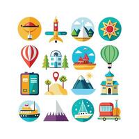 Travel Icon Set Collection for Documents, Websites and Mobile Applications vector