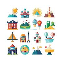 Travel Icon Set Collection for Documents, Websites and Mobile Applications vector