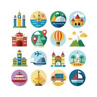 Travel Icon Set Collection for Documents, Websites and Mobile Applications vector