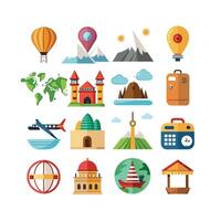 Travel Icon Set Collection for Documents, Websites and Mobile Applications vector