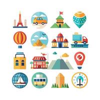 Travel Icon Set Collection for Documents, Websites and Mobile Applications vector