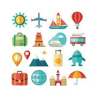 Travel Icon Set Collection for Documents, Websites and Mobile Applications vector
