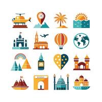 Travel Icon Set Collection for Documents, Websites and Mobile Applications vector