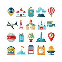 Travel Icon Set Collection for Documents, Websites and Mobile Applications vector