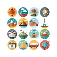 Travel Icon Set Collection for Documents, Websites and Mobile Applications vector