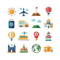Travel Icon Set Collection for Documents, Websites and Mobile Applications vector
