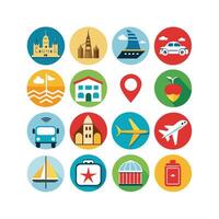 Travel Icon Set Collection for Documents, Websites and Mobile Applications vector