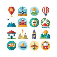 Travel Icon Set Collection for Documents, Websites and Mobile Applications vector