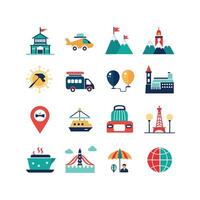 Travel Icon Set Collection for Documents, Websites and Mobile Applications vector