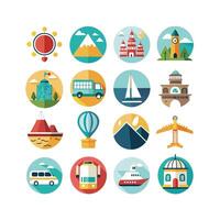Travel Icon Set Collection for Documents, Websites and Mobile Applications vector