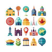 Travel Icon Set Collection for Documents, Websites and Mobile Applications vector