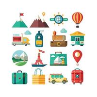 Travel Icon Set Collection for Documents, Websites and Mobile Applications vector