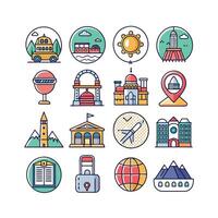 Travel Icon Set Collection for Documents, Websites and Mobile Applications vector