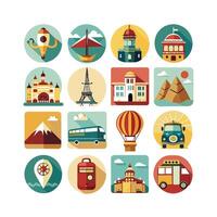 Travel Icon Set Collection for Documents, Websites and Mobile Applications vector