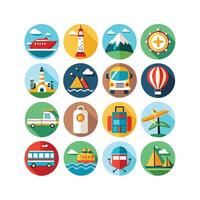 Travel Icon Set Collection for Documents, Websites and Mobile Applications vector
