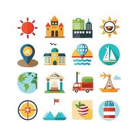 Travel Icon Set Collection for Documents, Websites and Mobile Applications vector