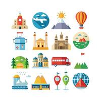Travel Icon Set Collection for Documents, Websites and Mobile Applications vector