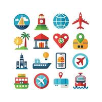 Travel Icon Set Collection for Documents, Websites and Mobile Applications vector