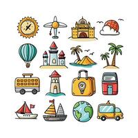 Travel Icon Set Collection for Documents, Websites and Mobile Applications vector