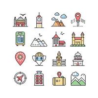 Travel Icon Set Collection for Documents, Websites and Mobile Applications vector