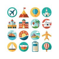 Travel Icon Set Collection for Documents, Websites and Mobile Applications vector