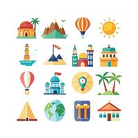 Travel Icon Set Collection for Documents, Websites and Mobile Applications vector