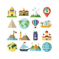 Travel Icon Set Collection for Documents, Websites and Mobile Applications vector