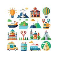 Travel Icon Set Collection for Documents, Websites and Mobile Applications vector