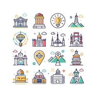 Travel Icon Set Collection for Documents, Websites and Mobile Applications vector
