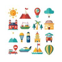 Travel Icon Set Collection for Documents, Websites and Mobile Applications vector