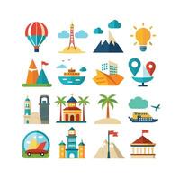Travel Icon Set Collection for Documents, Websites and Mobile Applications vector