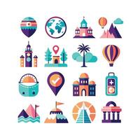 Travel Icon Set Collection for Documents, Websites and Mobile Applications vector