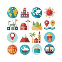 Travel Icon Set Collection for Documents, Websites and Mobile Applications vector