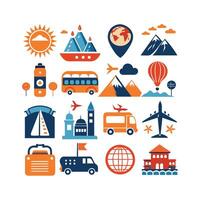 Travel Icon Set Collection for Documents, Websites and Mobile Applications vector