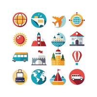 Travel Icon Set Collection for Documents, Websites and Mobile Applications vector